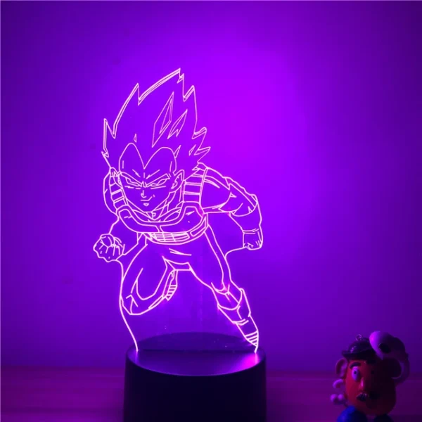 Lover Dragon Ball Z Figure Vegeta Super Saiyan Sprinting LED Night 3D Lamp Light Figure Goku Broly 7 Colors Touch Lamp Model LA10062161