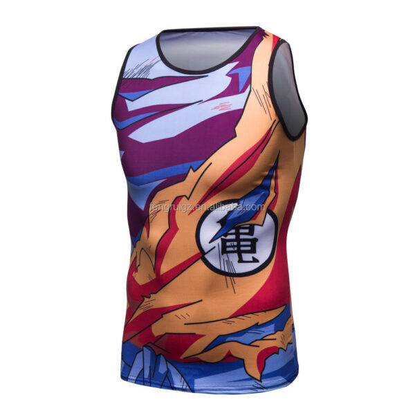 Men Gym Vest Training Tank Tops Son Goku Vegeta 3D T Shirt Bodybuilding Sleeveless Shirt For Running TT07062030