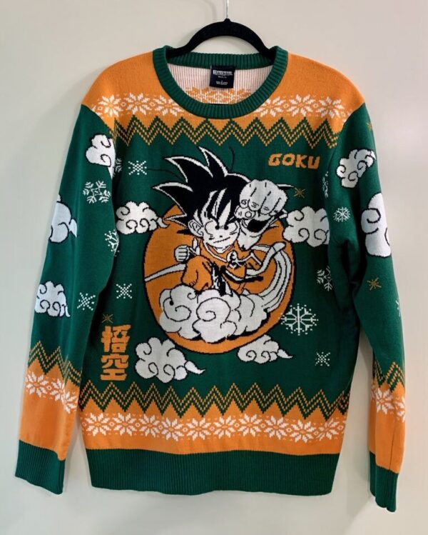 Men s Dragon Ball Z Goku Ugly Christmas Sweater Large UG07062037