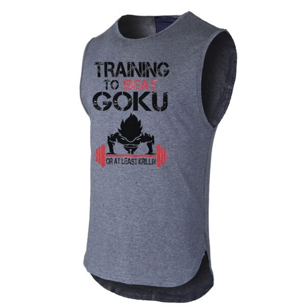 Men s Training to Beat Goku Workout Gym I Back Muscle Dry Fit Sleeveless Tops TT07062272