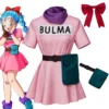 New 2024 Anime Bulma Cosplay Costume Pink Dress Adult CO07062429