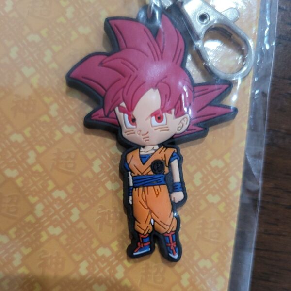 New Dragon Ball Super Chibi SSGSS Goku PVC Key Chain KC07062291