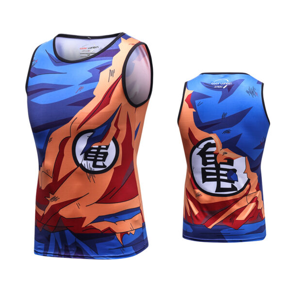 Newest Anime Clothing Super Saiyan Tank Tops Goku Vegeta 3D Sleeveless T Shirt For Men TT07062029