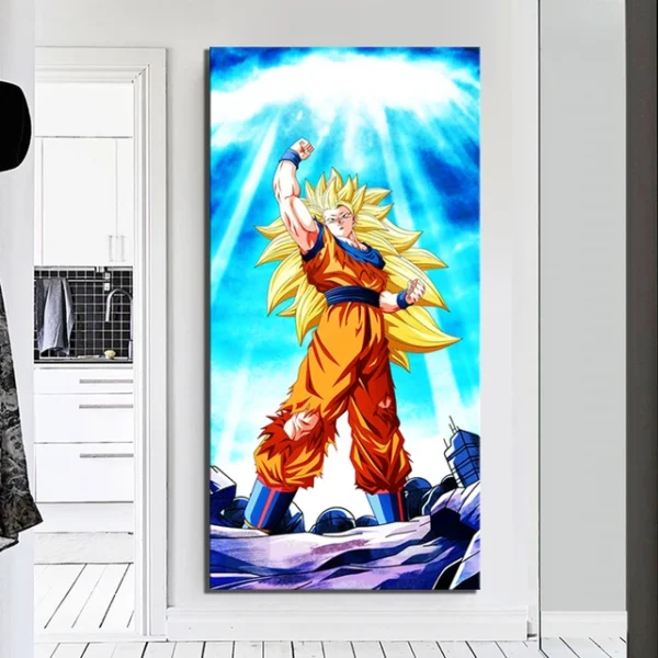 No Frame 1 Piece Ssj3 Goku Dragon Ball Z Animated Cartoon WA07062240