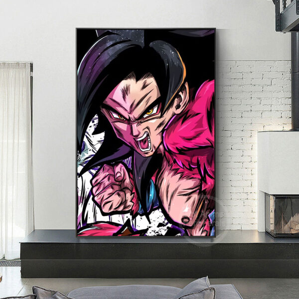 Posters Anime Dragon Ball Peripheral Upper Body Figures Broli Goku Canvas Painting Wall Art Mural for Living Room Decor Gifts WA07062027