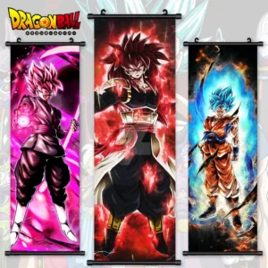 Printed Poster Anime Wall Dragon Ball Artwork Goku Pictures Frieza Painting Canvas Super Saiyan Hanging Scrolls Home Room Decor WA07062199