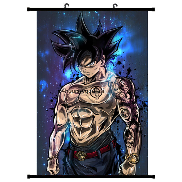Son Goku Black Hair Wall Scroll HD Painting PO11062378