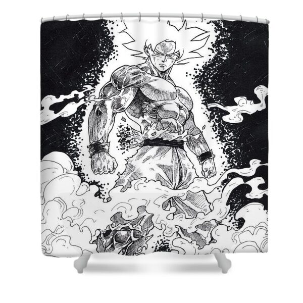 Son Goku Mastered Ultra Instinct Shower Curtain by Darko B SC10062092