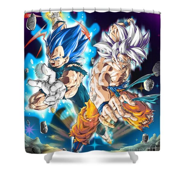 Son Goku Ultra Instinct and Vegeta Blue Shower Curtain SC10062102