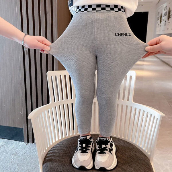 Spring Girls Letter Leggings Kids Sweatpants 0 6Y Young Child Casual Clothes Autumn Baby Solid Skinny Trousers Thin Tights Pants LG11062087