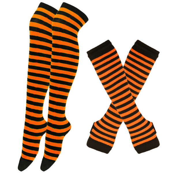 Striped Warmer Thigh High Socks SO06062128