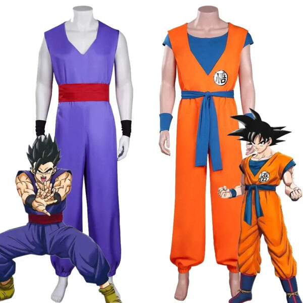 Super Hero Jumpsuit Son Gohan Cosplay Costume for Male Adults CO07062466