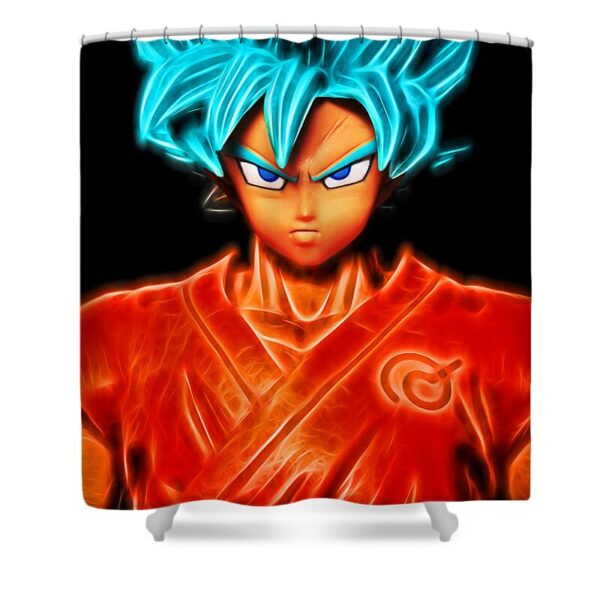 Super Saiyan God Goku Shower Curtain by Ray Shiu Fine Art SC10062171