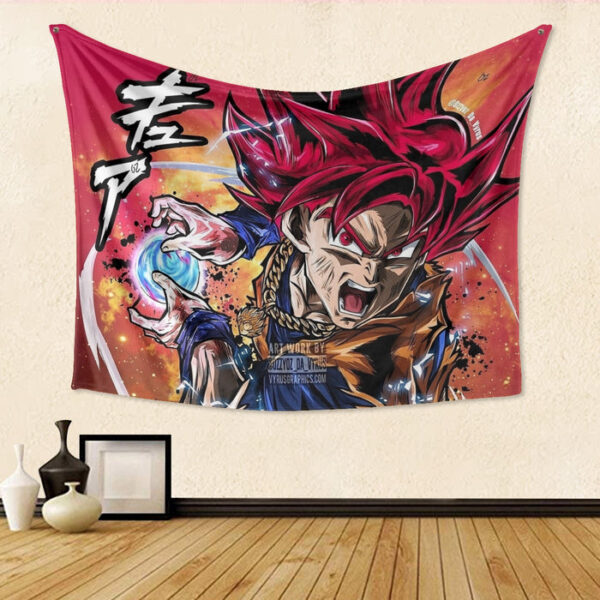 Super Saiyan God Warrior Tapestry — DBZ Merchandise Store TA10062270