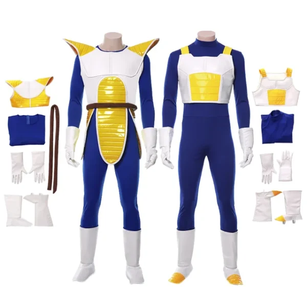 Vegeta Cosplay Costume for Men with Jumpsuit and Vest CO07062467
