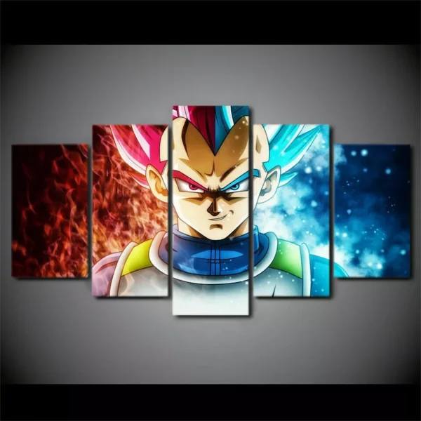 Vegeta Dragon Ball Super Saiyan 5 Piece Canvas Wall Art WA07062116