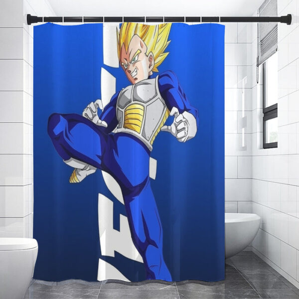 Vegeta With Background Word Dragon Ball Shower Curtain SC10062142