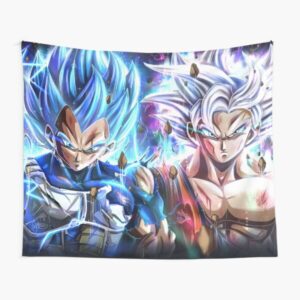 Vegeta and Goku Power Up Wall Art Tapestry TA10062057