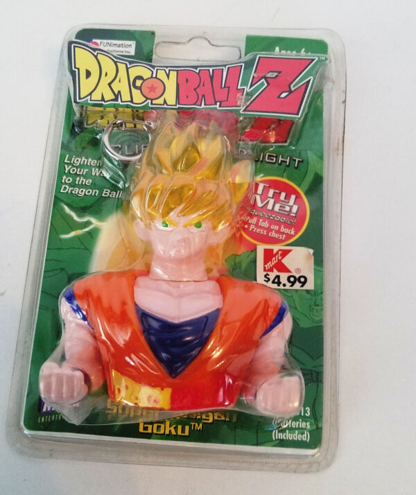 Vintage Dragon Ball Z Super Saiyan Goku Light Up Keychain KC07062626