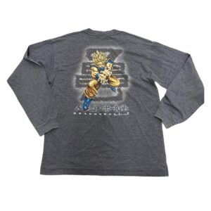Vintage Dragonball Z T Shirt Vegeta Goku Vegito Grey Yellow Orange Blue Long Sleeve Shirt SW11062519