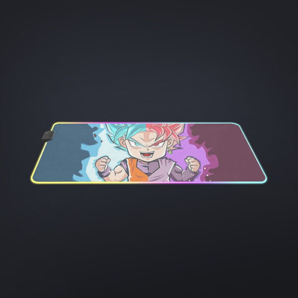 Dragon Ball Super Cute Chibi Blue Vegito Goku Rose Cool  LED Gaming Mouse Pad