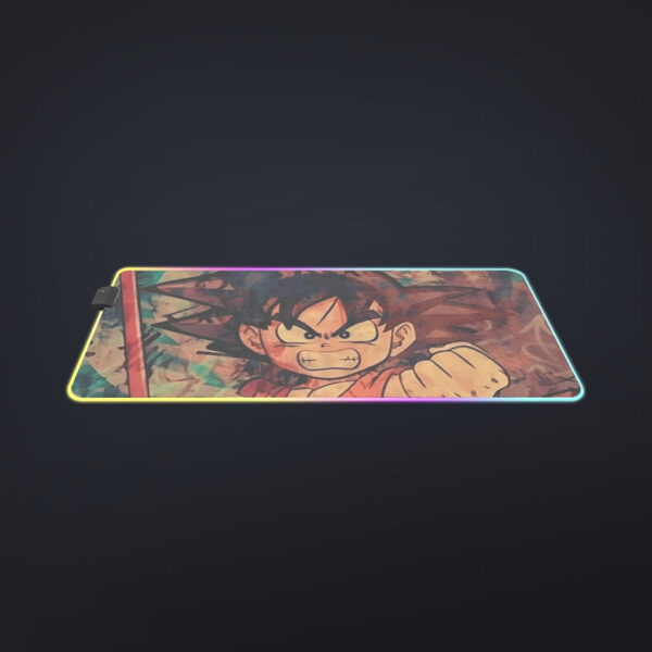 Kid Young Goku Vintage Tie Dye Painting Stylish DBZ 3D cool  LED Mouse Pad