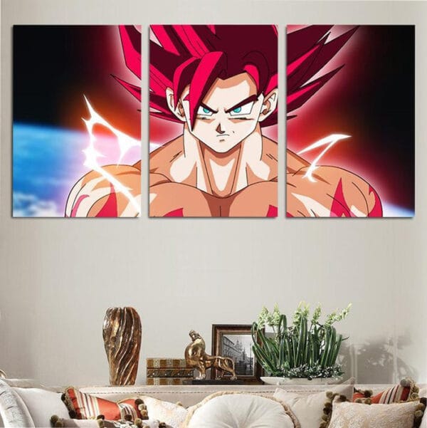 Dragon Ball Super  SSJ God Electric Goku Canvas