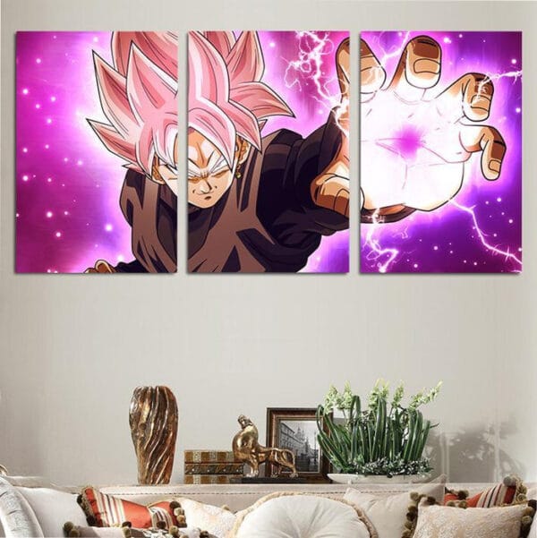 Dragon Ball Z Super Canvas  Goku Black SSJ Rose Generating Death Beam