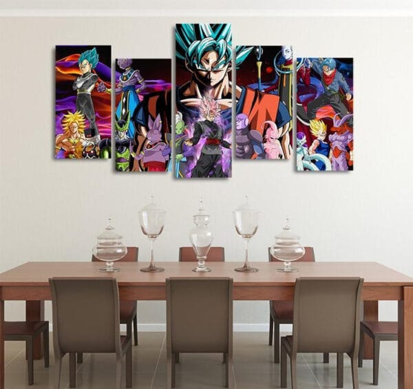 Dragon Ball Super  DBS Evil Enemies 5 piece Canvas