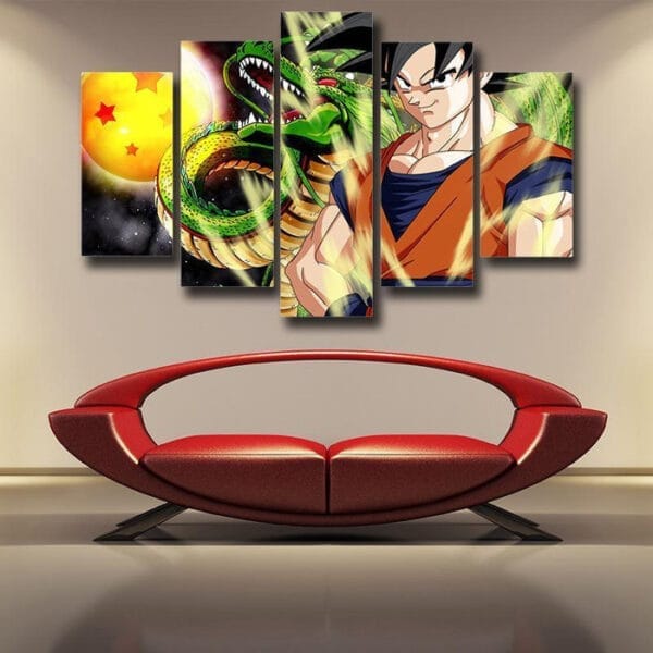 Dragon Ball Z Goku And Shenron Canvas