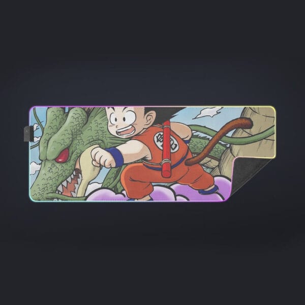 Dragon Ball  Kid Goku Flying With Shenron cool  LED Mouse Pad