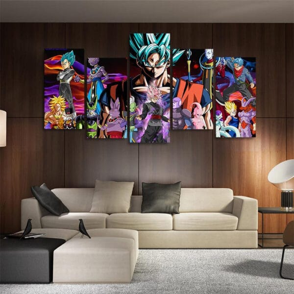 Dragon Ball Super  DBS Evil Enemies 5 piece Canvas