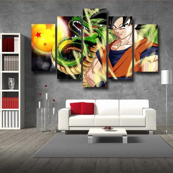 Dragon Ball Z Goku And Shenron Canvas