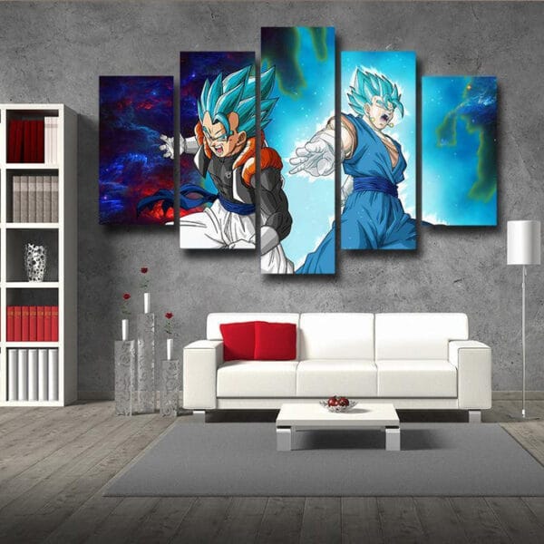 Dragon Ball Gogeta Vegito Cool Design Galaxy 5pc Wall Art Print