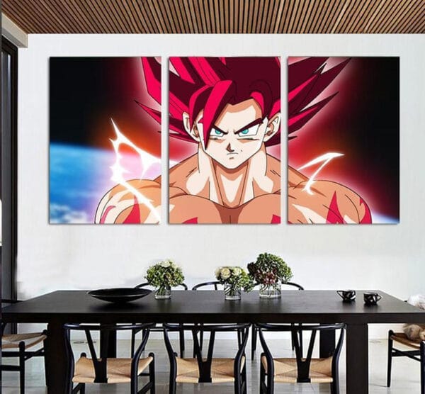 Dragon Ball Super  SSJ God Electric Goku Canvas