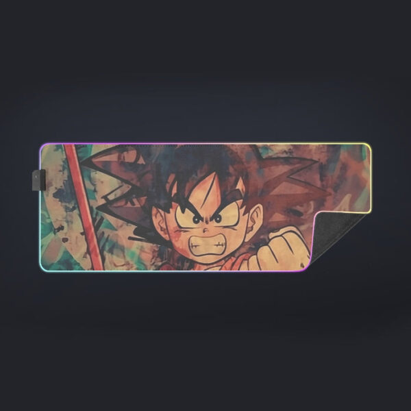 Kid Young Goku Vintage Tie Dye Painting Stylish DBZ 3D cool  LED Mouse Pad