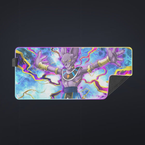 Dragon Ball Super Beerus Destruction God Egyptian Cat Vibrant Design LED Mouse Pad