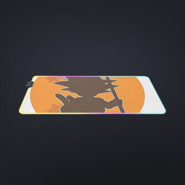 Dragon Ball Z Kid Goku Shadow Logo White cool LED Mouse Pad