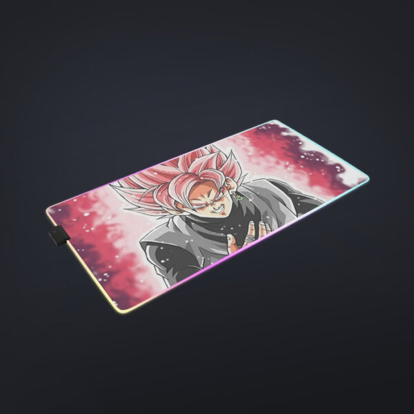 Dragon Ball Super Black Goku Rose 2 Super Saiyan Grin cool LED Mouse Pad