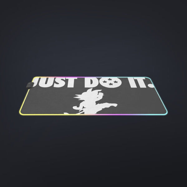 Just Do It Slogan Dragon Ball Kid Goku Dope Black Cool LED Mouse Pad