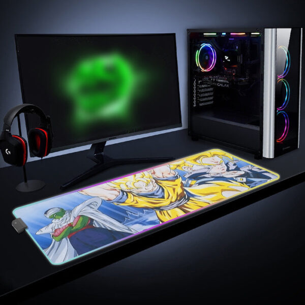 DBZ Goku Saiyan Spirit Bomb Vegeta Piccolo Gohan Trunks Vibrant Design  cool LED Mouse Pad