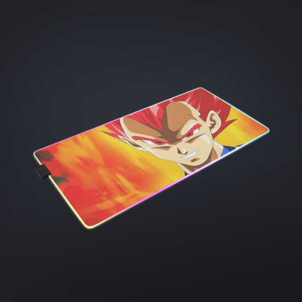 Dragon Ball Vegeta Super Saiyan Red God Vibrant Print cool LED Mouse Pad