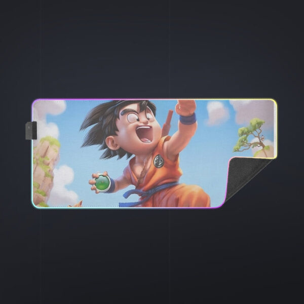 Dragon Ball Goku Kid Ride Flying Nimbus Cute Dope Streetwear cool LED Mouse Pad