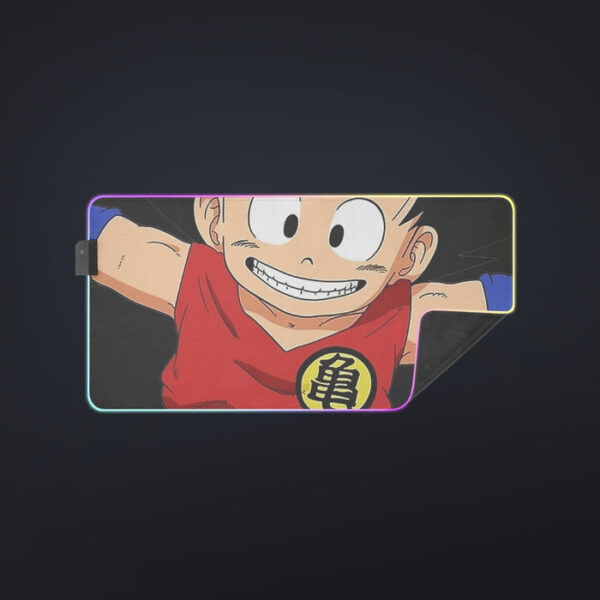 DBZ Jumping Kid Goku In His Training Suit cool LED Mouse Pad