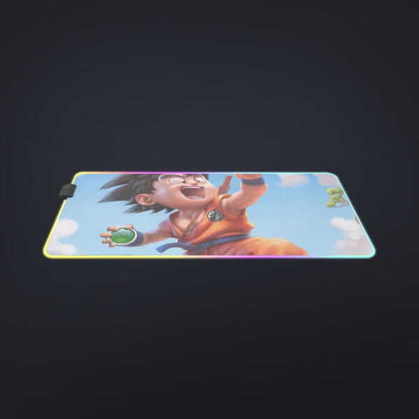 Dragon Ball Goku Kid Ride Flying Nimbus Cute Dope Streetwear cool LED Mouse Pad