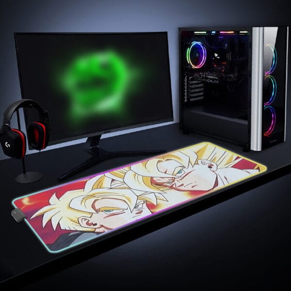 Dragon Ball Z Angry Super Saiyan Fighters Cool LED Mouse Pad