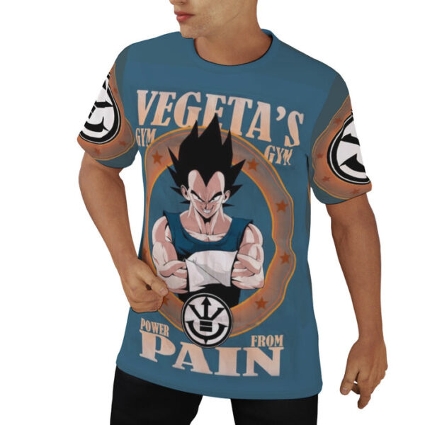 Vegeta's Gym Power From Pain Funny DBZ T-Shirt