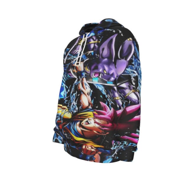 Beerus Fighting SSJ Goku  Dragon Ball Super Hoodie