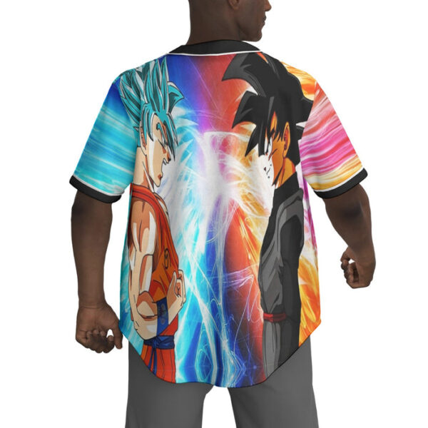 Dragon Ball Super  SSJ Blue Goku Vs Black Goku Baseball Jersey