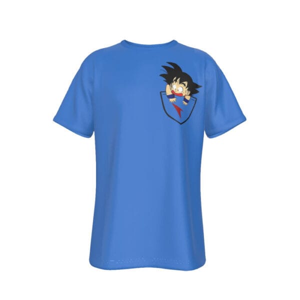 Dragon Ball Kid Shirts  Kid Goku Coming Out Of Pocket polyester